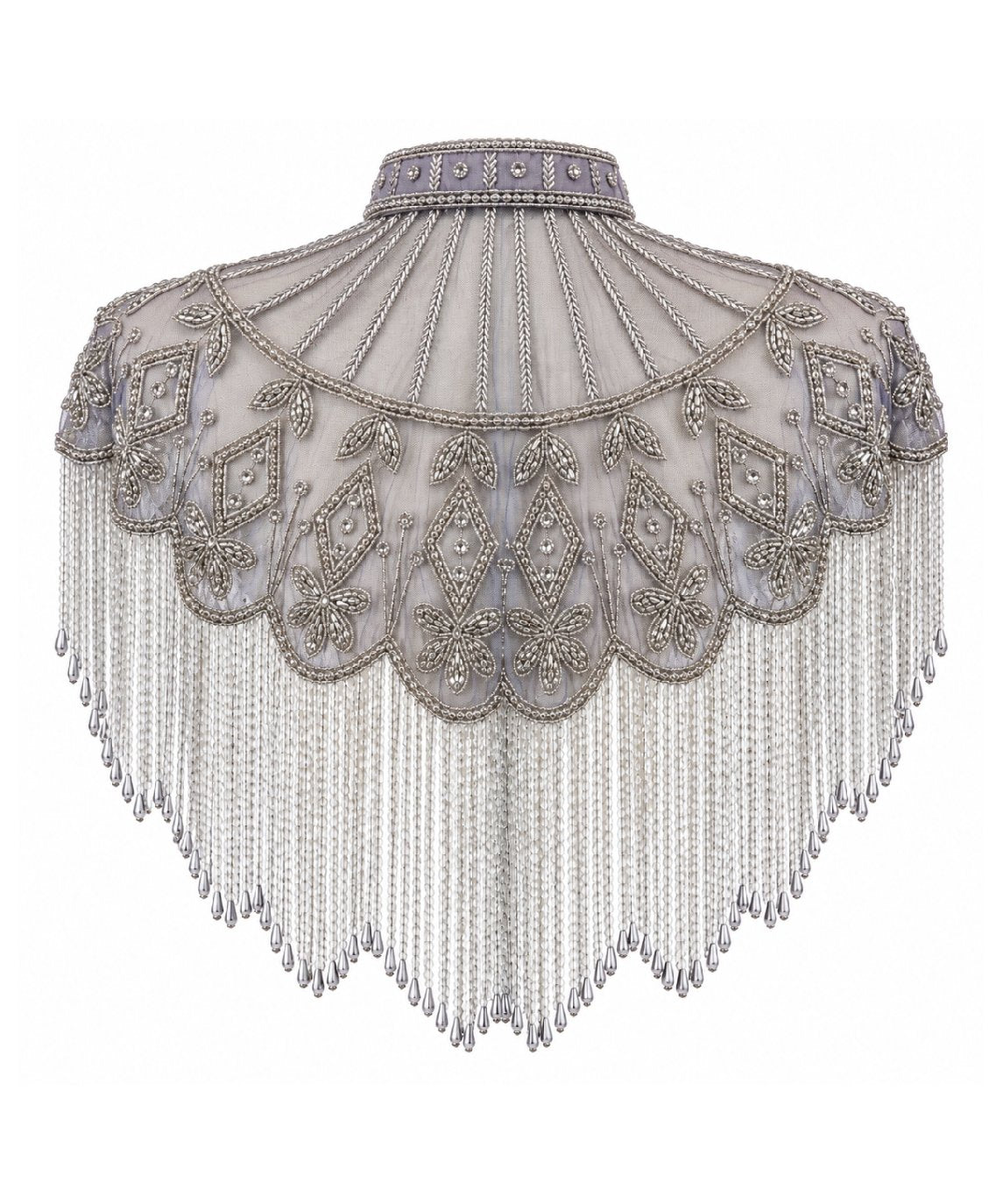 Women’s Silver Beaded Fringe Western Cape Western Fashion