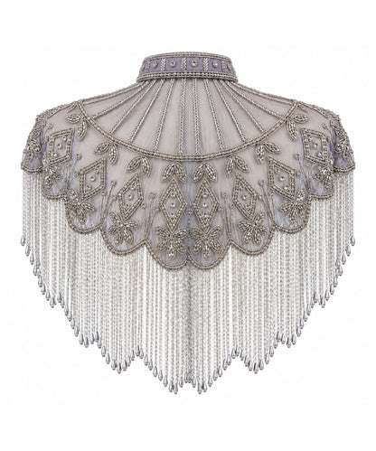 Women’s Silver Beaded Fringe Western Cape Western Fashion
