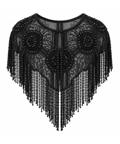 Women’s Black Beaded Fringe Western Cape Western Fashion