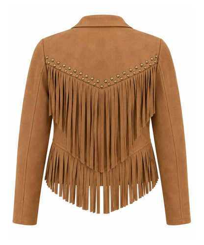 Western Spirit Suede Fringe Jacket Rosa Clothing