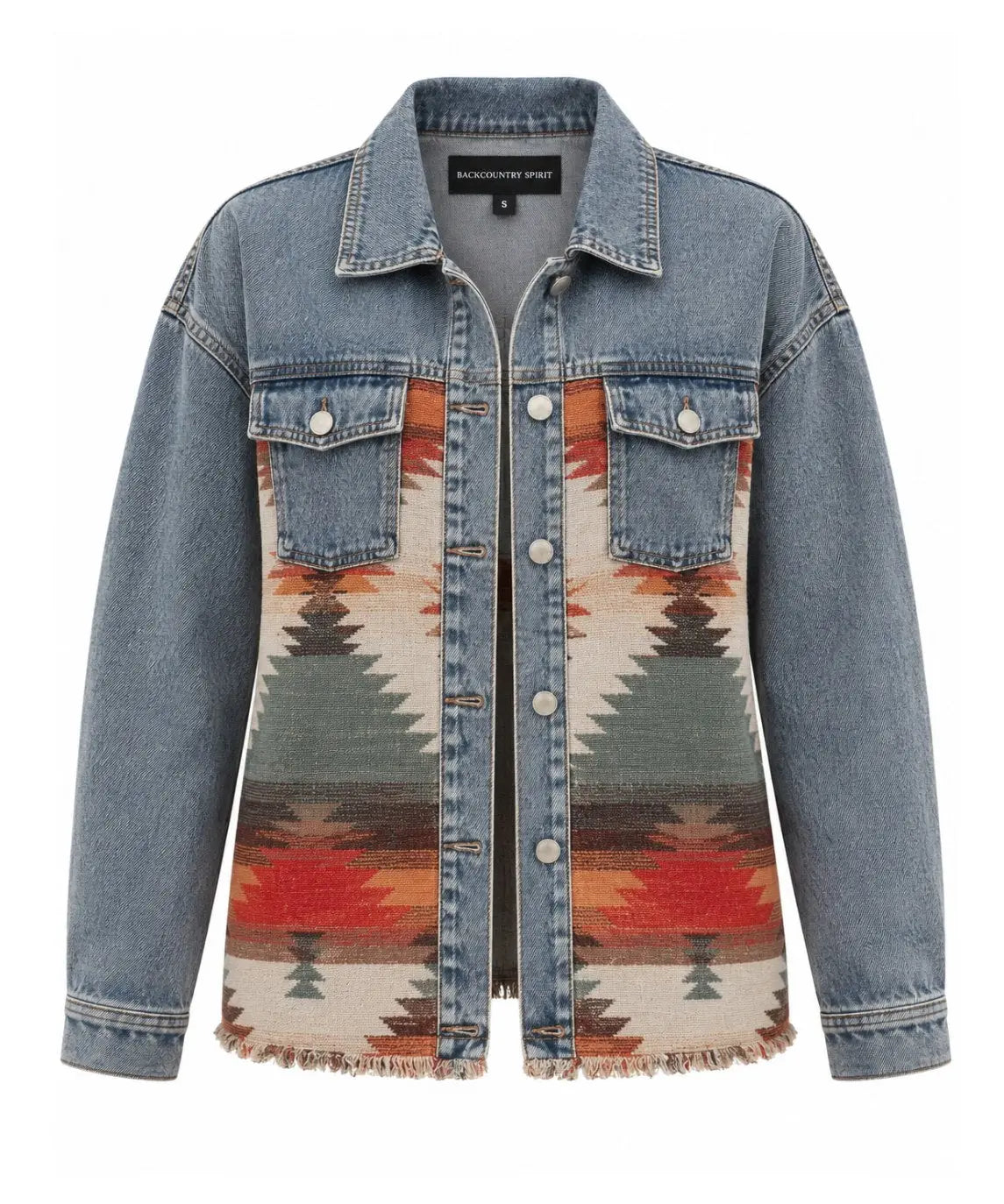 Backcountry Spirit Denim Aztec Jacket MontanaCo
