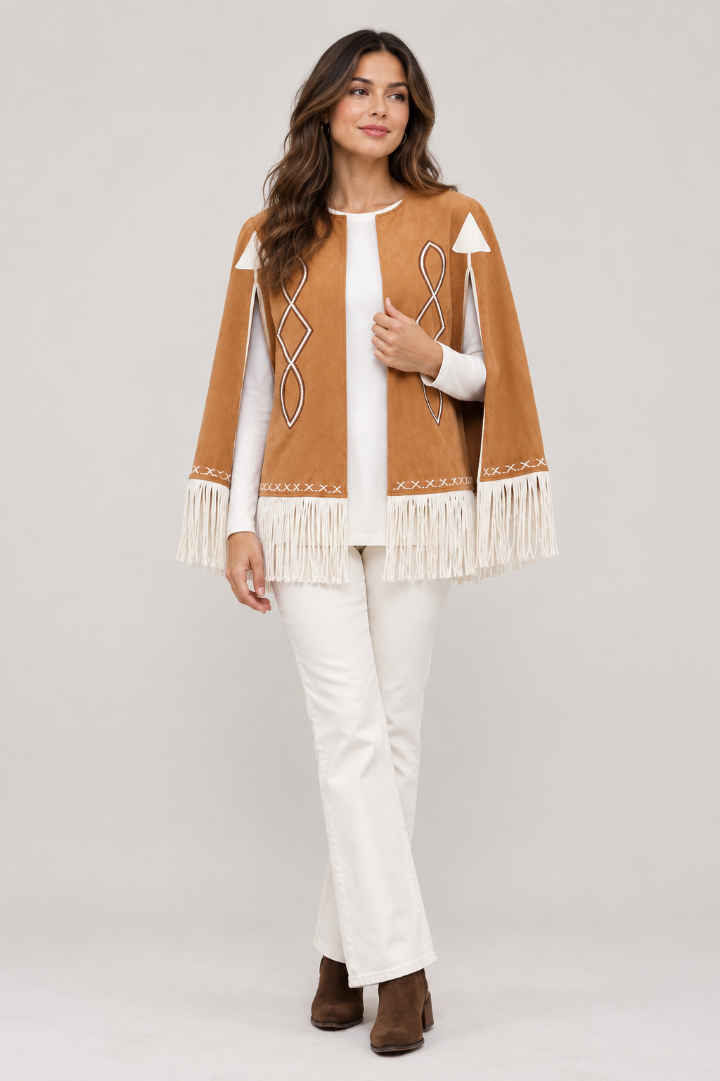 Western Fringe Cape Jacket for Women | Last Rodeo Last Rodeo Western Wear & Hat Bar