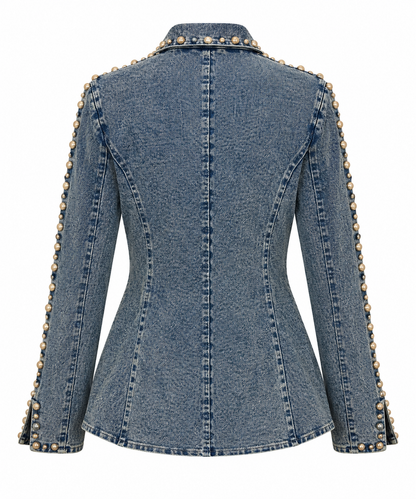 Women’s Western Rhinestone & Studded Denim Jacket Last Rodeo Western Wear & Hat Bar
