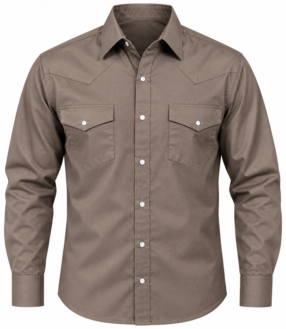 Men’s Dark Brown Western Pearl Snap Shirt – Classic Cowboy Fit Last Rodeo Western Wear & Hat Bar