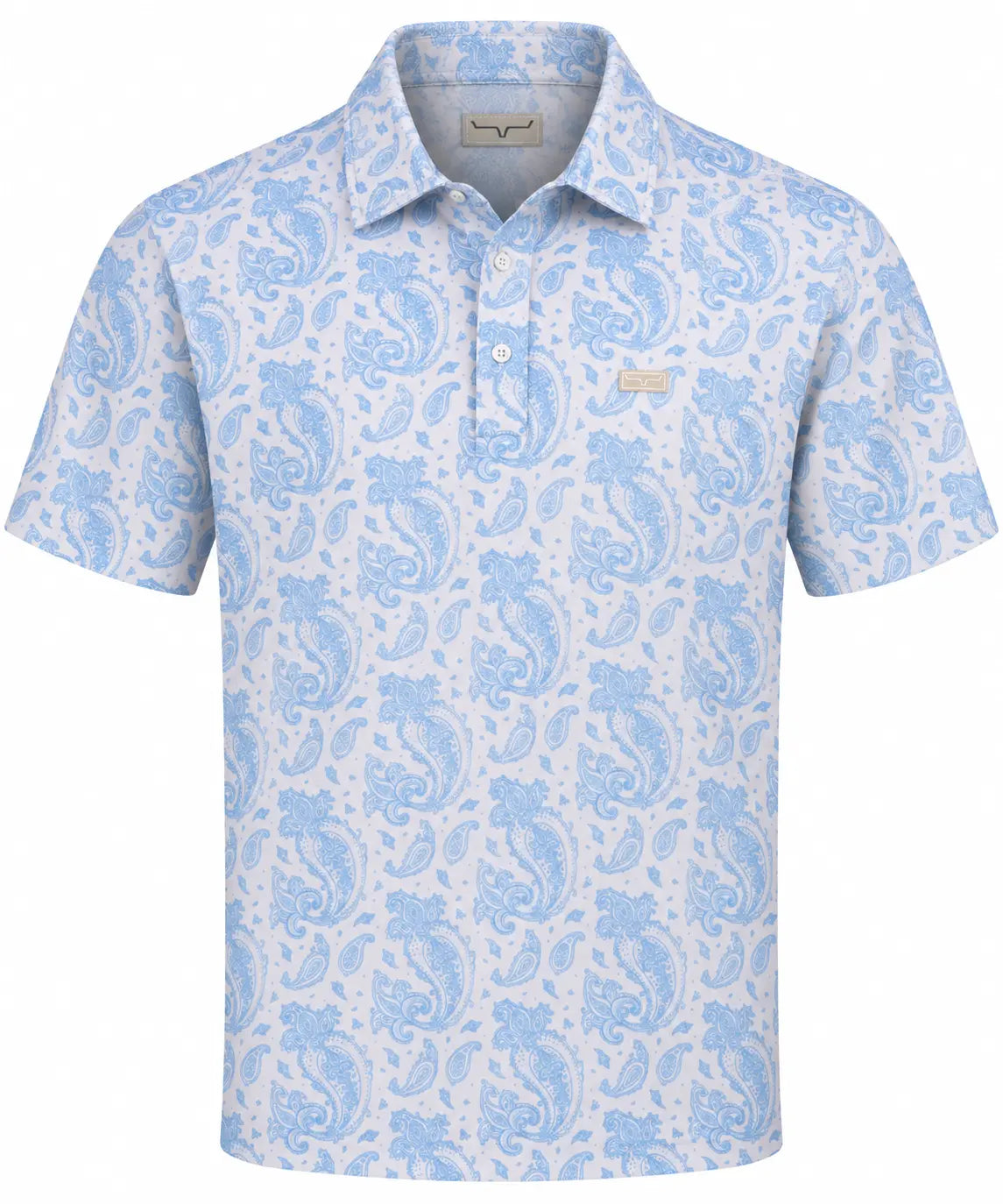 Kimes Ranch Burel Paisley Performance Polo  Blue Kimes Ranch