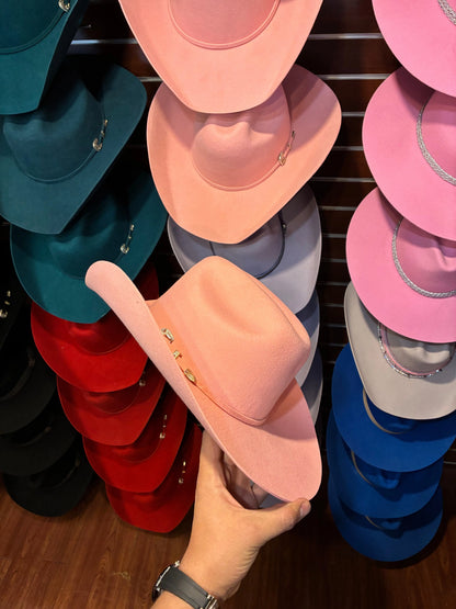 Pink 4X Wool Western Hat – Classic Cowgirl Style Last Rodeo Western Wear & Hat Bar