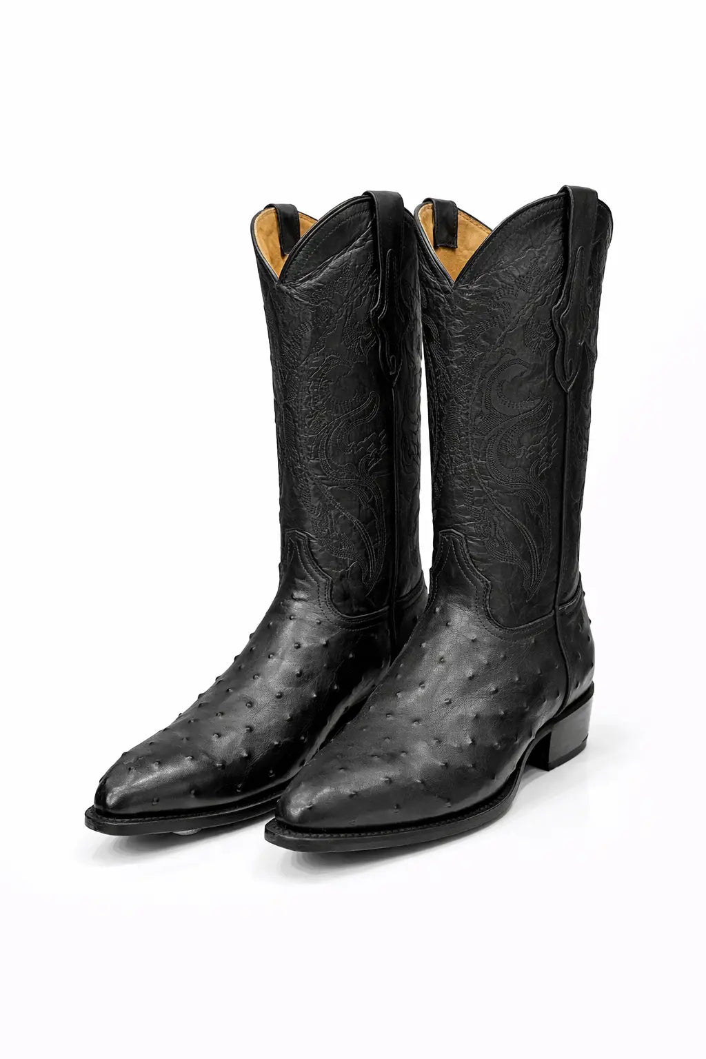 Midnight Outlaw Black Leather Cowboy Boots Last Rodeo Western Wear & Hat Bar