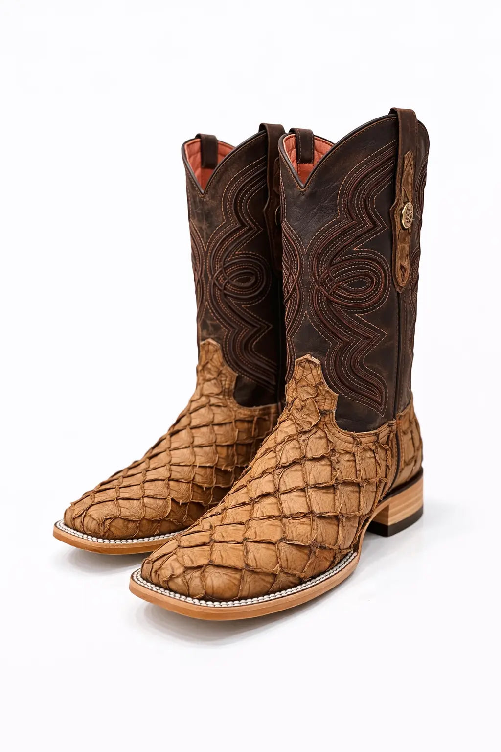 Exotic Fish Skin Square Toe Cowboy Boot Last Rodeo Western Wear & Hat Bar