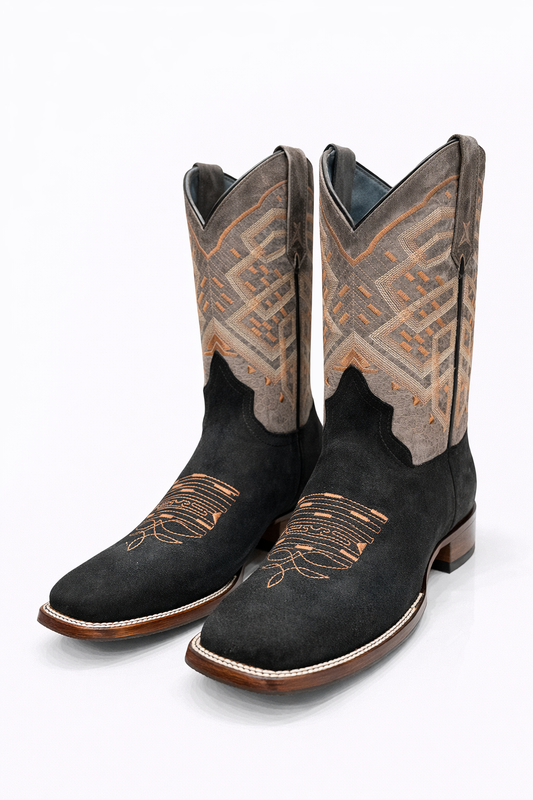 Black Suede cowboy boots