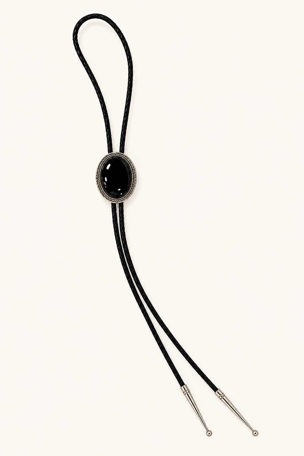 Native American Sterling Silver Black Onyx Bolo Tie – Signed Dine Begaye