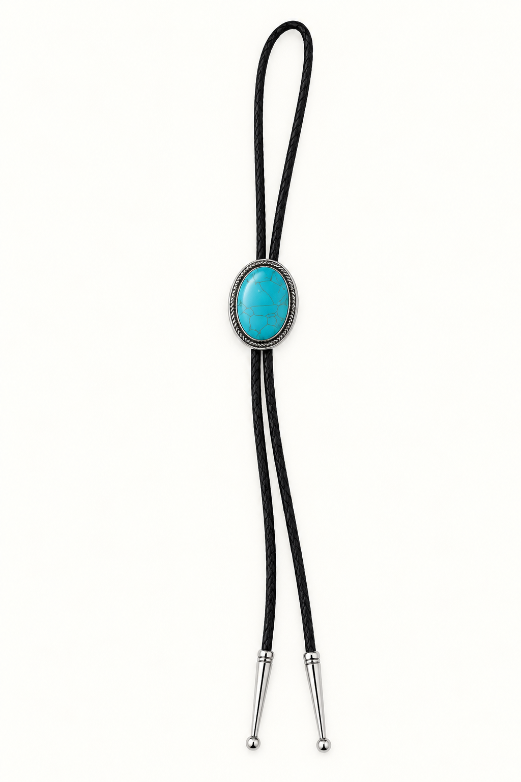 Native American Sterling Silver Turquoise Bolo Tie – Signed Dine Begaye