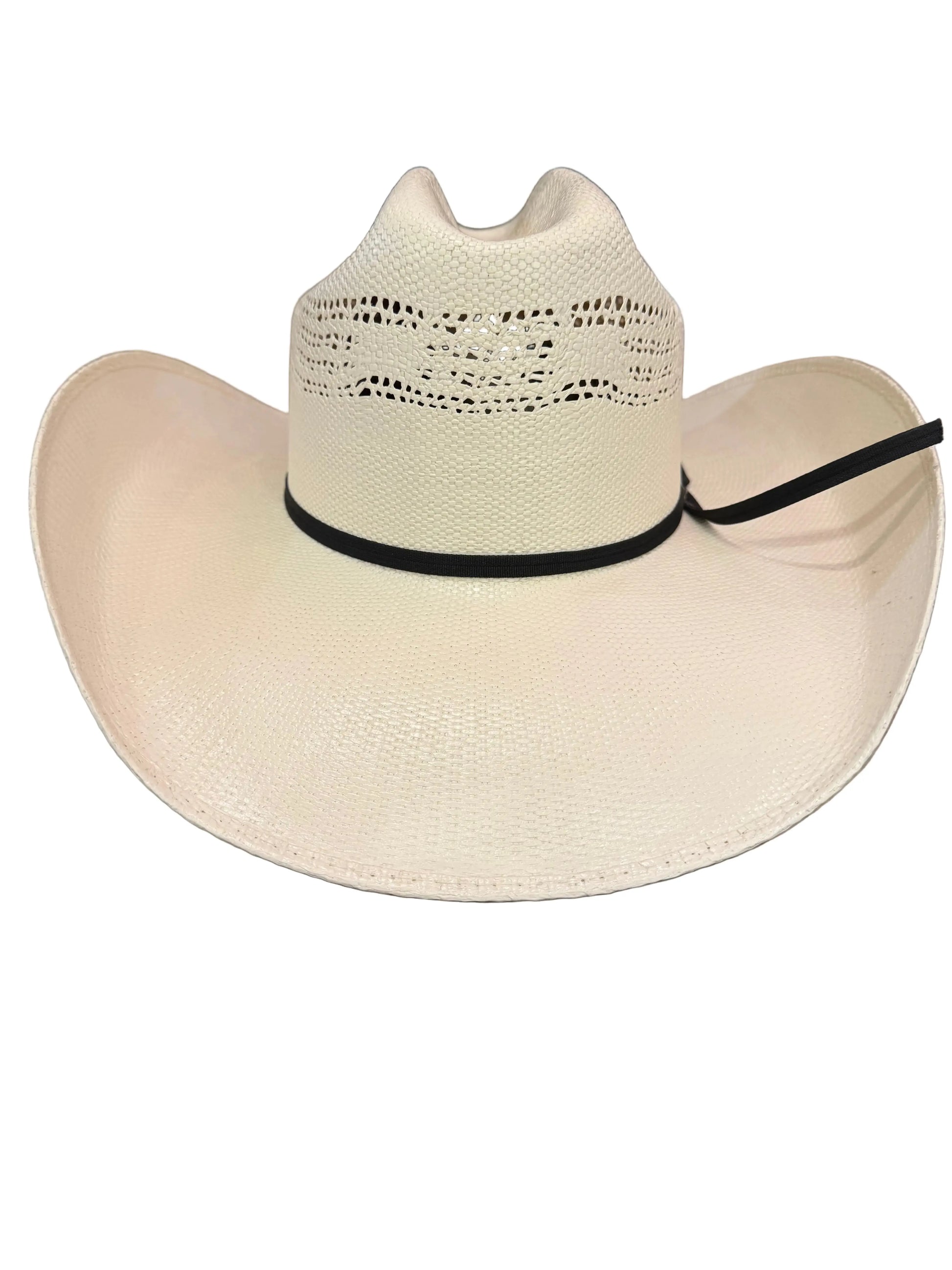 Natural Straw Cowboy Hat Ventilated Crown Back View – Last Rodeo