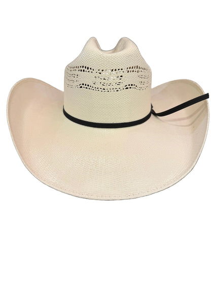 Natural Straw Cowboy Hat Ventilated Crown Back View – Last Rodeo