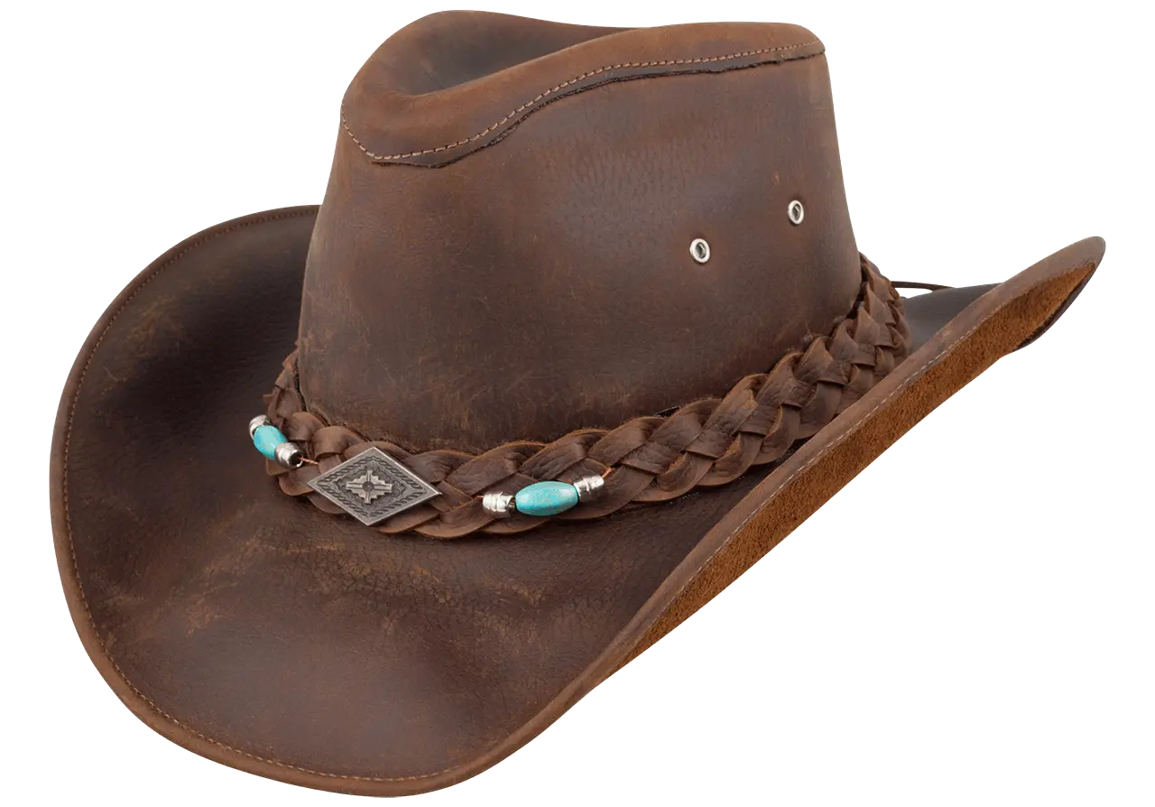 Bullhide Royston Leather Hat - Brown Last Rodeo Western Wear & Hat Bar