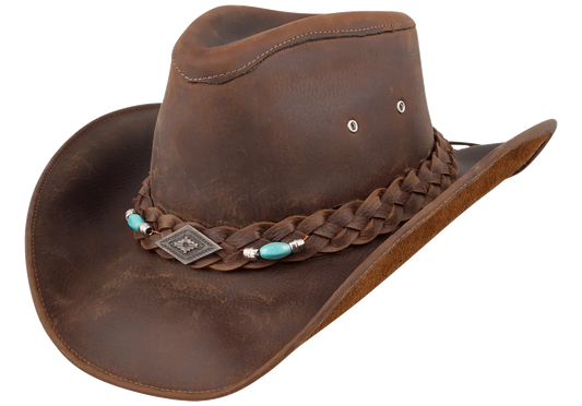 Bullhide Royston Leather Hat - Brown Last Rodeo Western Wear & Hat Bar