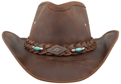 Bullhide Royston Leather Hat - Brown Last Rodeo Western Wear & Hat Bar