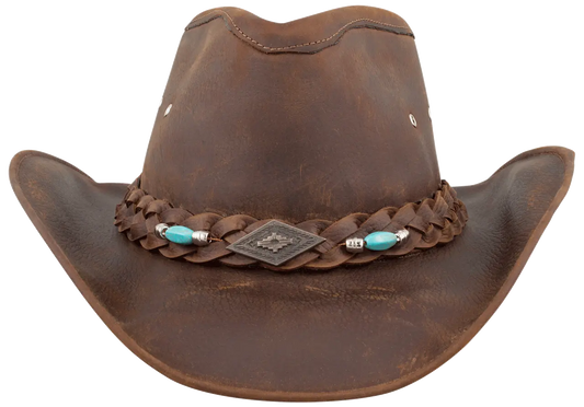 Bullhide Royston Leather Hat - Brown Last Rodeo Western Wear & Hat Bar