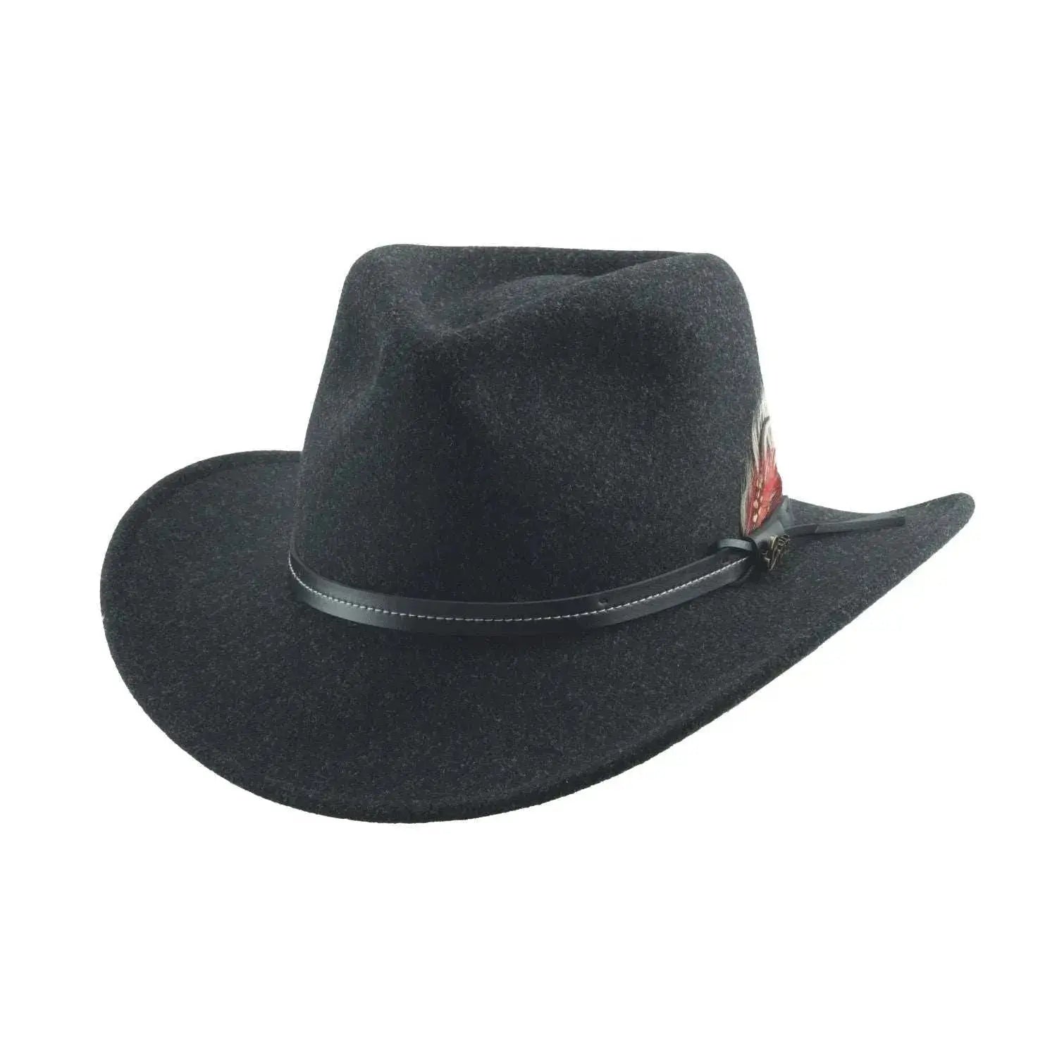 Crushable Faux Felt Cowboy Hat – Lightweight Western Style (Black / Olive) Last Rodeo Western Wear & Hat Bar