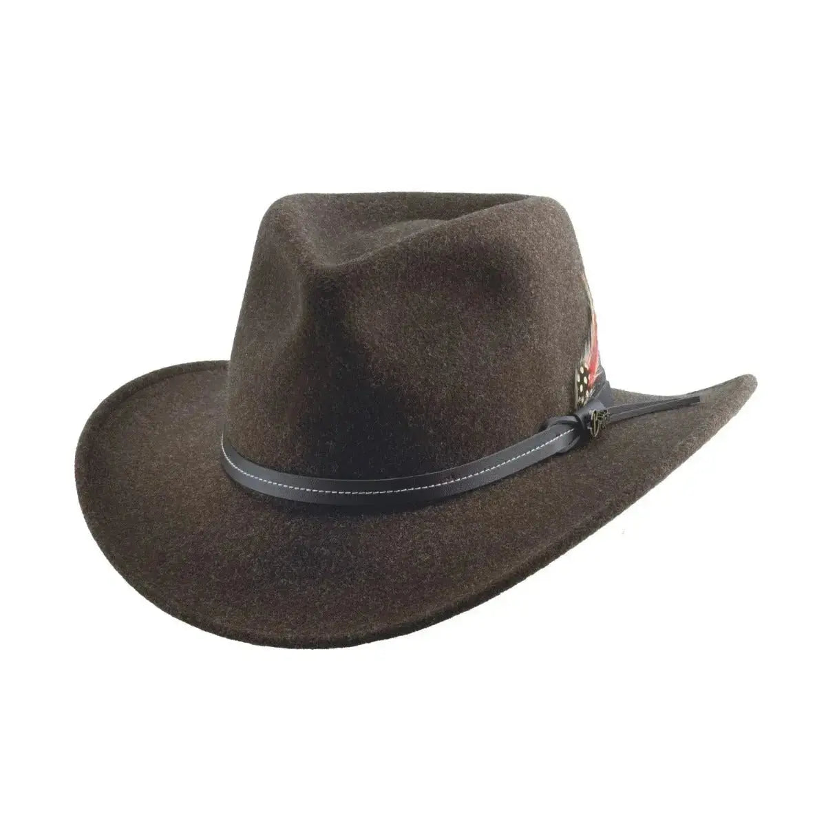 Crushable Faux Felt Cowboy Hat – Lightweight Western Style (Black / Olive) Last Rodeo Western Wear & Hat Bar