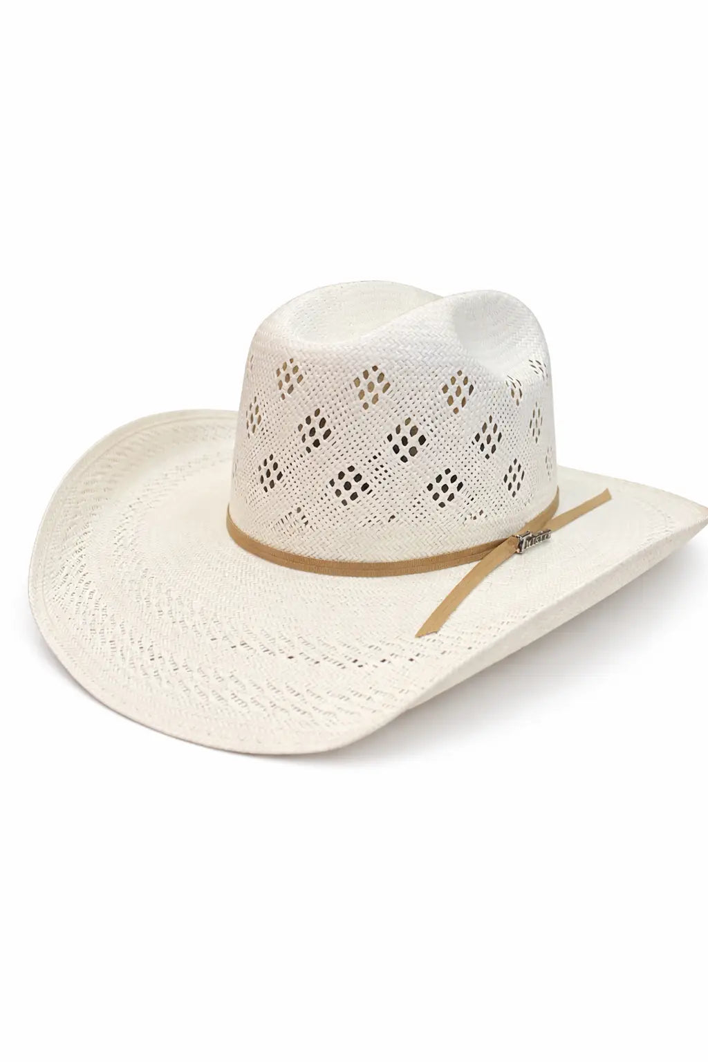Twister 20X Straw Cowboy Hat Vent Crown Front View – Buy Online at Last Rodeo