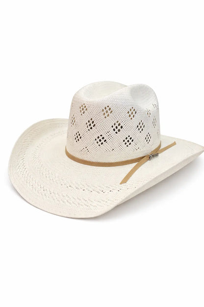 Twister 20X Straw Cowboy Hat Vent Crown Front View – Buy Online at Last Rodeo