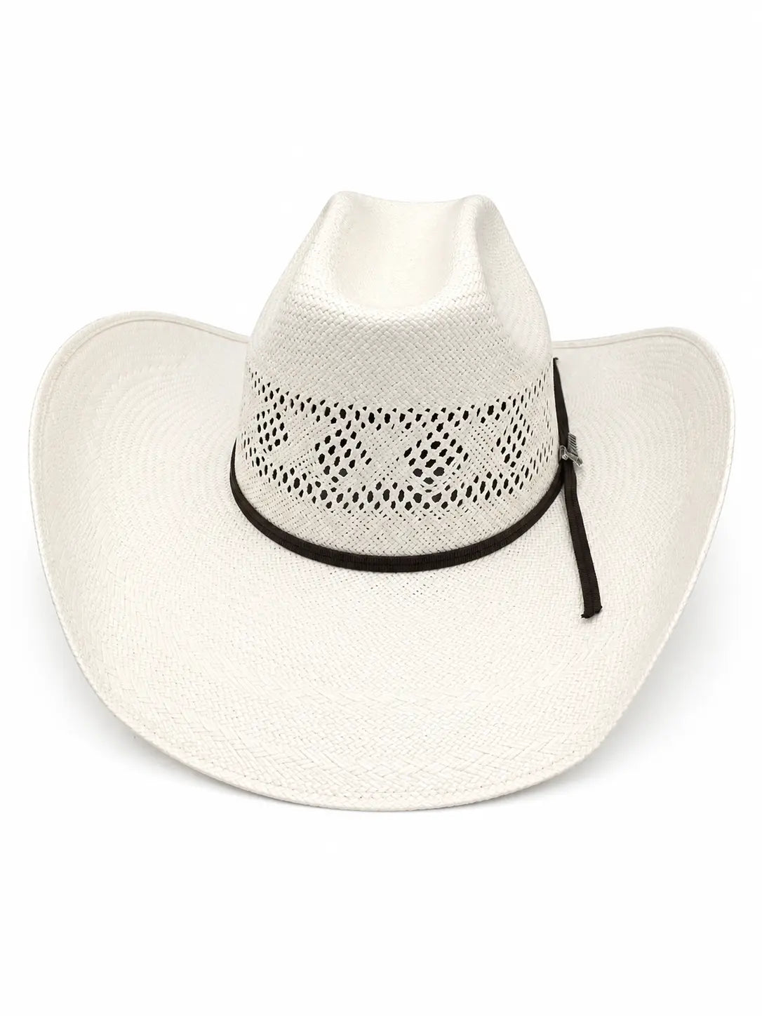 Twister 30X Natural Straw Cowboy Hat Vented Crown Front View – Buy Online at Last Rodeo