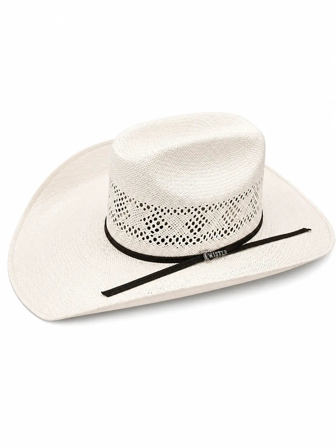 Twister 30X Natural Straw Cowboy Hat Vented Crown Side View – Last Rodeo