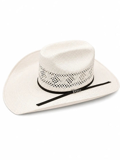 Twister 30X Natural Straw Cowboy Hat Vented Crown Side View – Last Rodeo