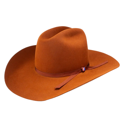 Resistol Wright Legend 6X Rust Cowboy Hat – Unisex Fur Felt Western Hat Last Rodeo Western Wear & Hat Bar