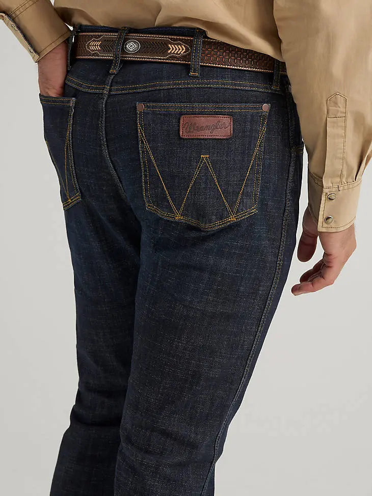 Wrangler Men’s Retro Slim Fit Bootcut Jeans Dark Wash Western Denim Last Rodeo Western Wear & Hat Bar