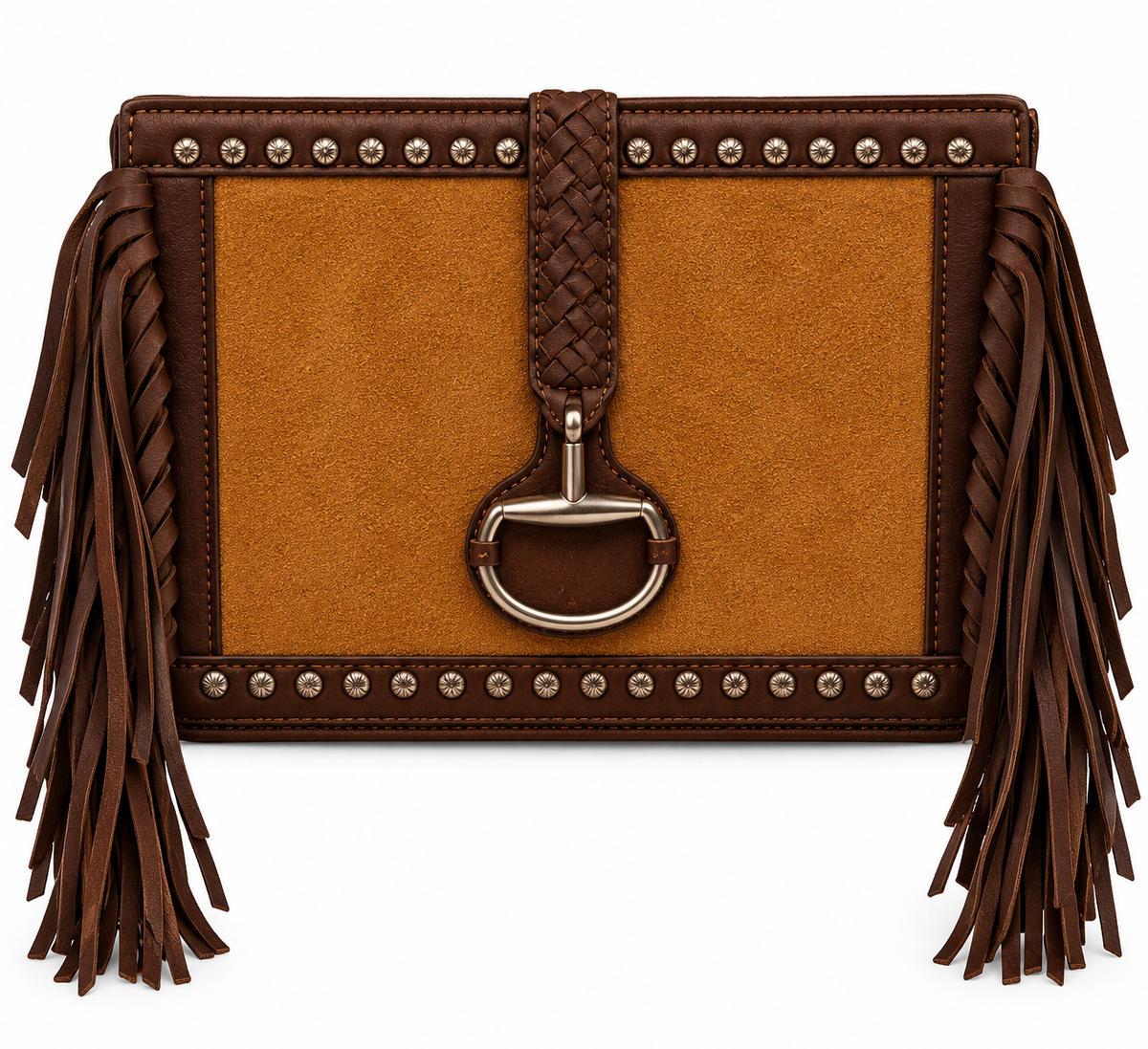 American Darling Suede & Leather Fringe Crossbody Bag