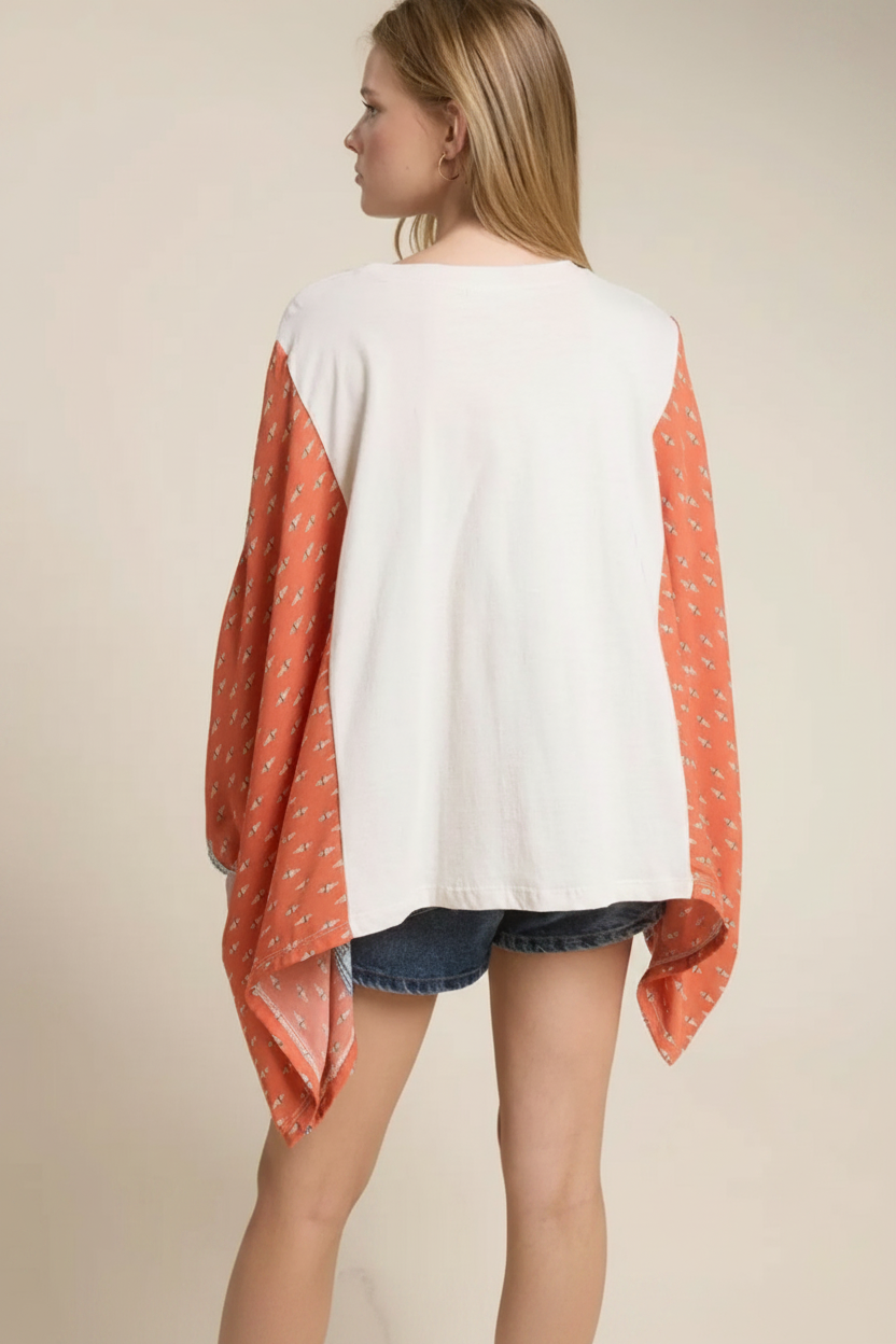 Women’s Western Cowboy Graphic Tee with Boho Kimono Sleeves Last Rodeo Western Wear & Hat Bar