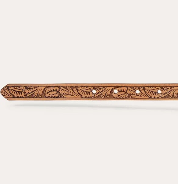 Stetson Women’s Southwestern Tooled Concho Leather Belt – Brown Last Rodeo Western Wear & Hat Bar