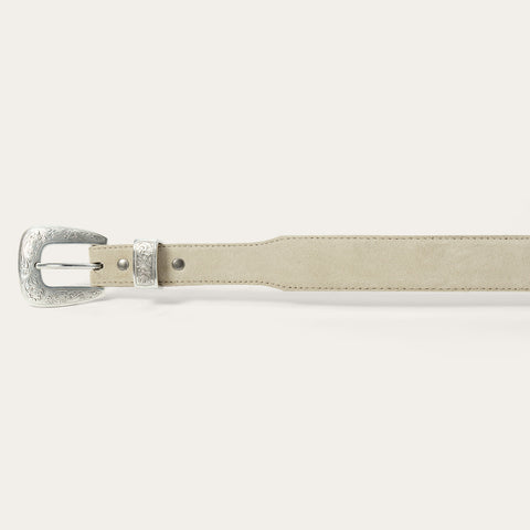 Stetson x THE GREAT. Women’s Western Narrow Suede Belt – Cream Last Rodeo Western Wear & Hat Bar