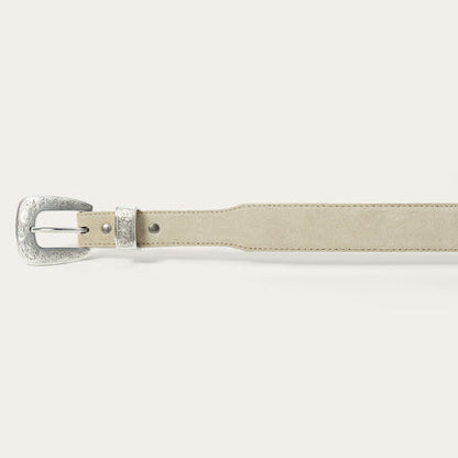Stetson x THE GREAT. Women’s Western Narrow Suede Belt – Cream Last Rodeo Western Wear & Hat Bar