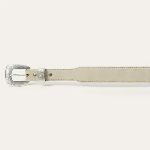 Stetson x THE GREAT. Women’s Western Narrow Suede Belt – Cream Last Rodeo Western Wear & Hat Bar