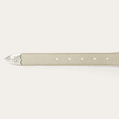 Stetson x THE GREAT. Women’s Western Narrow Suede Belt – Cream Last Rodeo Western Wear & Hat Bar