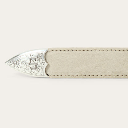 Stetson x THE GREAT. Women’s Western Narrow Suede Belt – Cream Last Rodeo Western Wear & Hat Bar