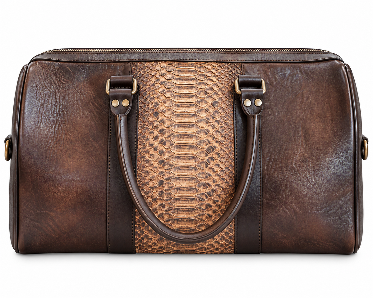 Genuine Python Leather Western Duffle Bag – Brown Last Rodeo Western Wear & Hat Bar