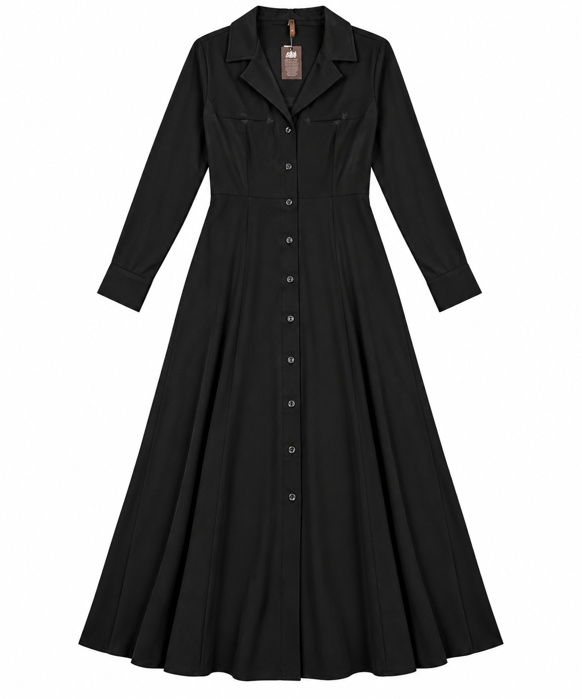 Stetson Women’s Black Western Button-Front Maxi Dress Last Rodeo Western Wear & Hat Bar