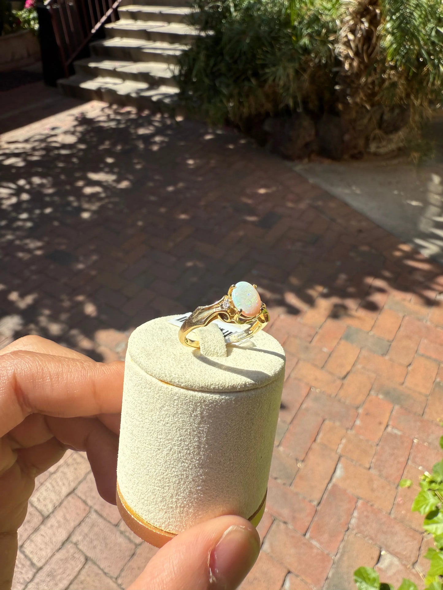 Royal Natural Opal Diamond Ring – 14K Gold Last Rodeo Western Wear & Hat Bar