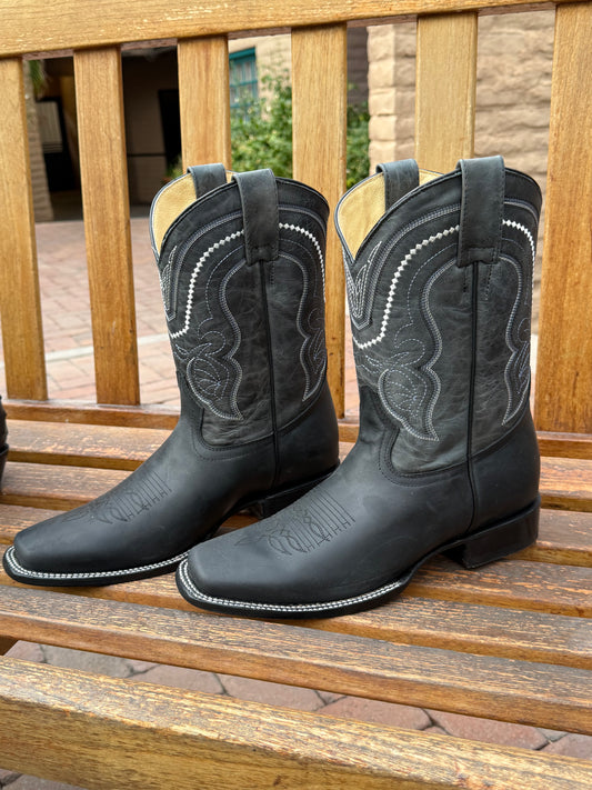 Midnight Rider Black Cowboy Boots