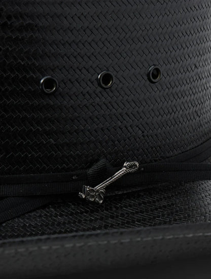 Stetson Black Straw Hat