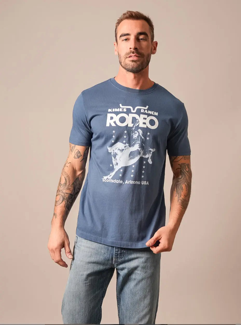 Kimes Ranch Rodeo Graphic Tee – Dark Blue