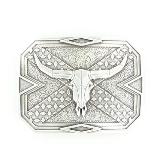 Nocona Steer Skull Buckle Last Rodeo Western Wear & Hat Bar