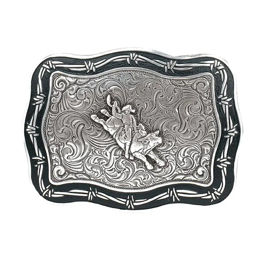 Crumrine Vintage Bull Rider Belt Buckle Last Rodeo Western Wear & Hat Bar