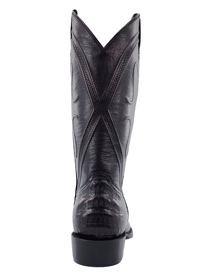 R. Watson RW2002-1 black cherry cowboy boots back view