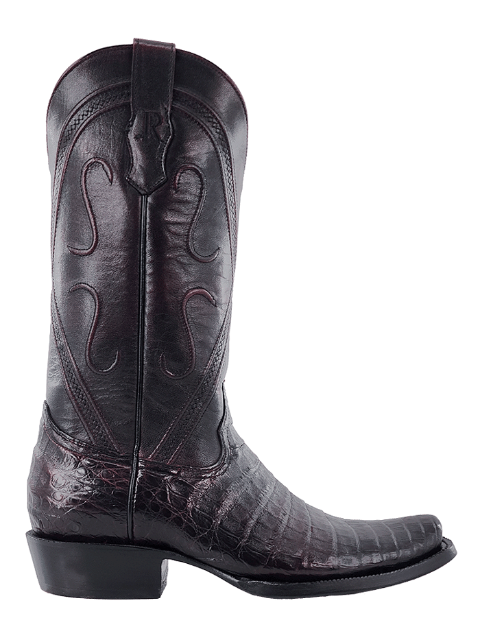 R. Watson RW2002-1 caiman belly cowboy boot outer side view