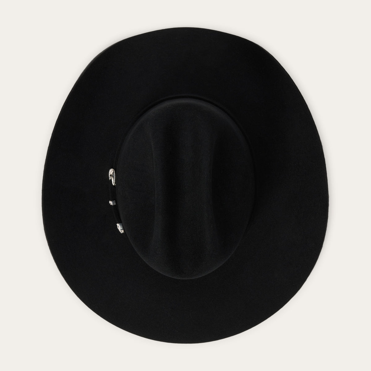 Stetson Corral silver buckle hat band detail