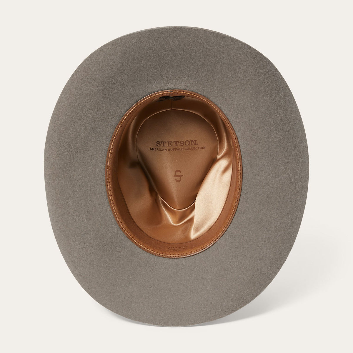 Stetson Drifter Stone hat top view of crown